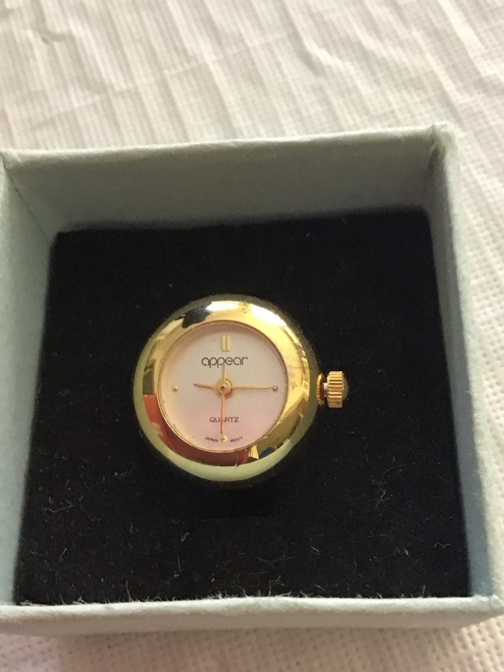 Gold Tone Pink Dial Ladies Quartz Watch Insert